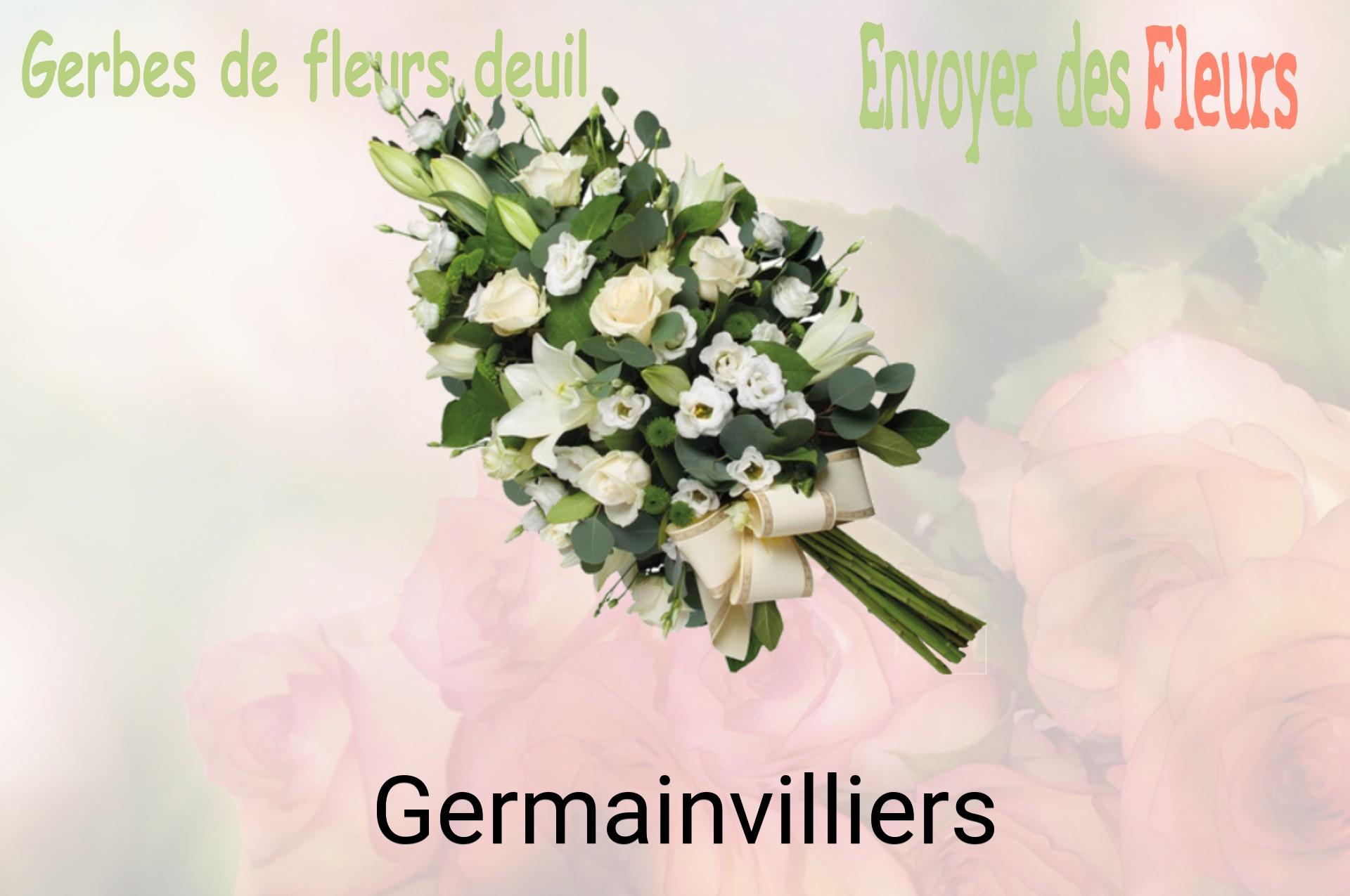 Gerbe de fleurs de deuil livrée à Germainvilliers